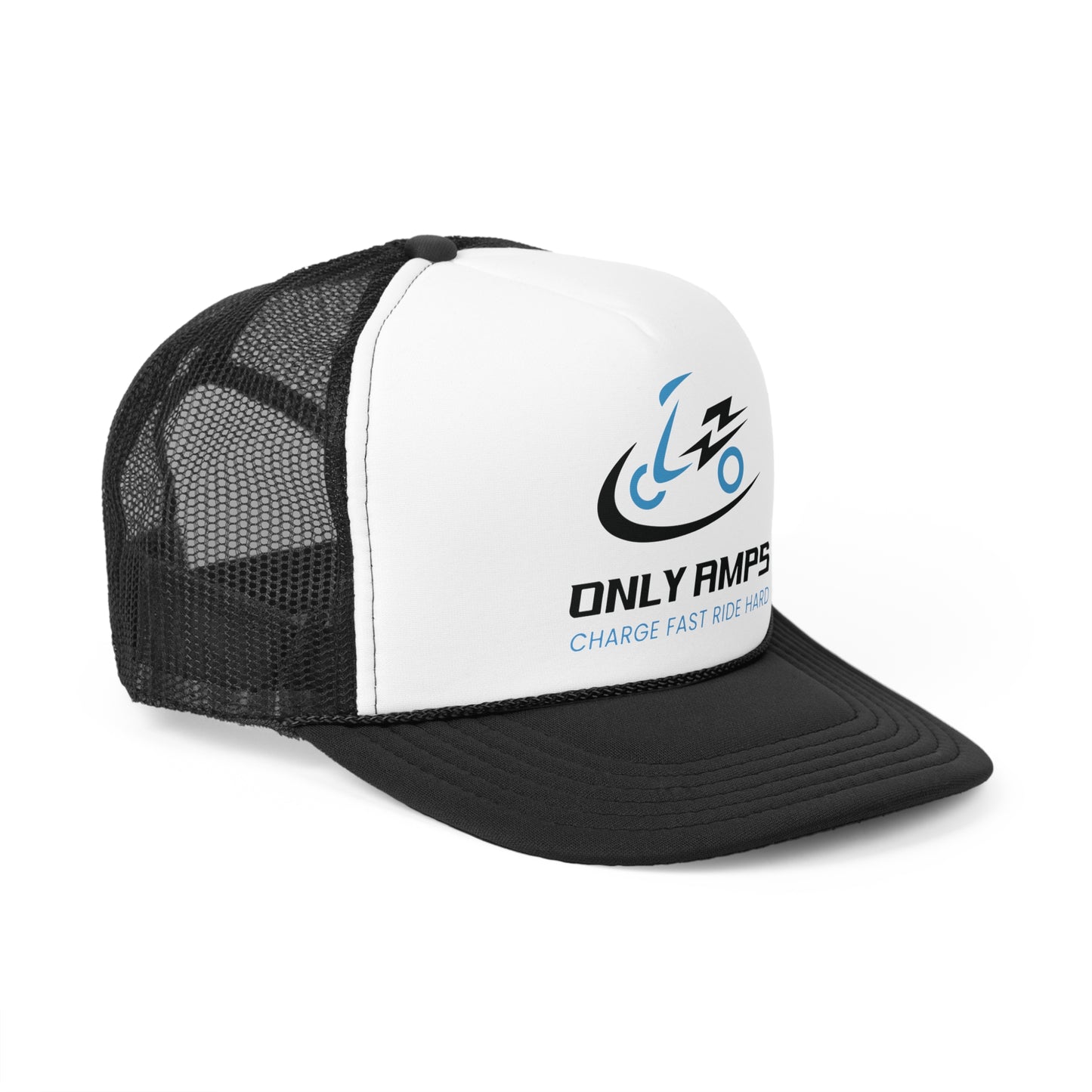 Only Amps Trucker Cap - Charge Fast Ride Hard, Perfect for Outdoor Enthusiasts