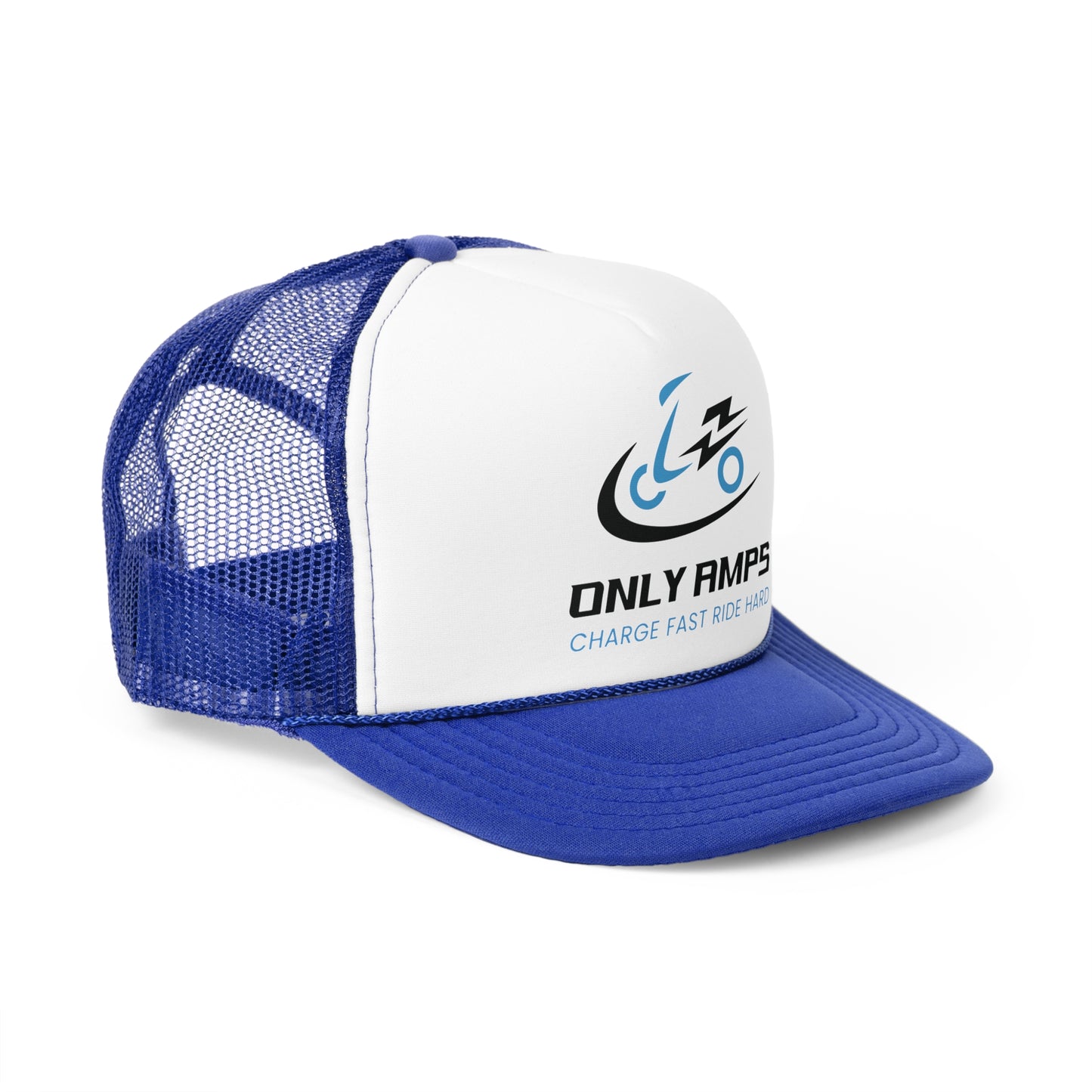 Only Amps Trucker Cap - Charge Fast Ride Hard, Perfect for Outdoor Enthusiasts