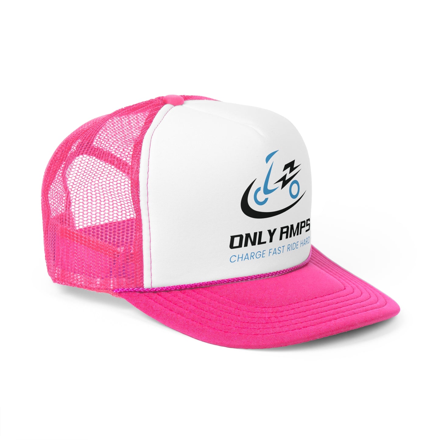Only Amps Trucker Cap - Charge Fast Ride Hard, Perfect for Outdoor Enthusiasts