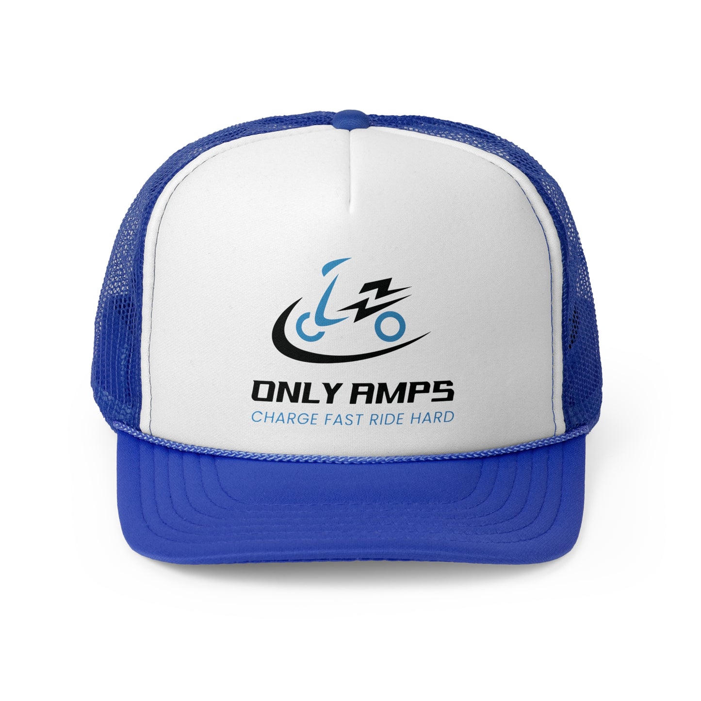 Only Amps Trucker Cap - Charge Fast Ride Hard, Perfect for Outdoor Enthusiasts