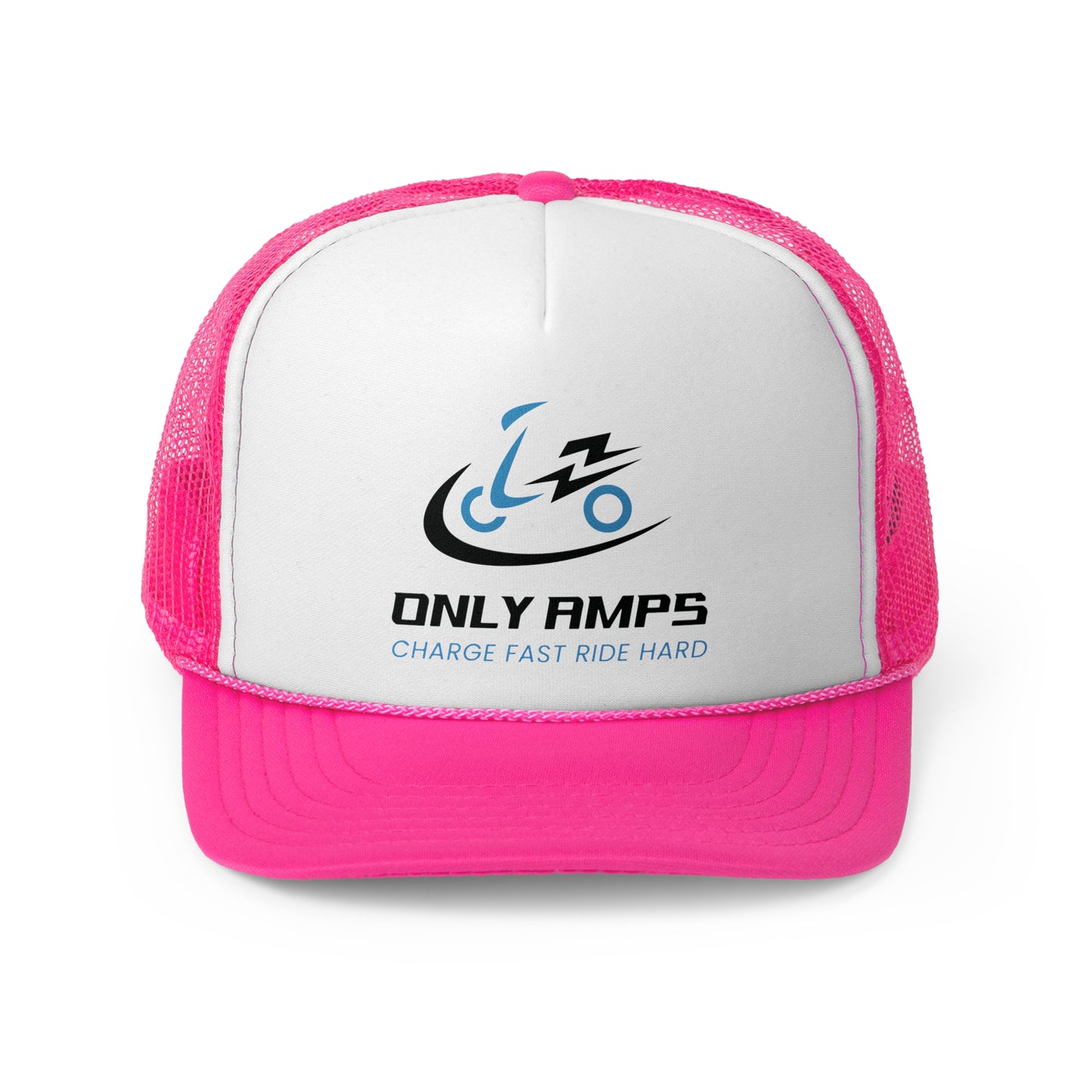 Only Amps Trucker Cap - Charge Fast Ride Hard, Perfect for Outdoor Enthusiasts