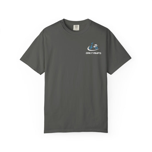 Unisex Garment-Dyed T-Shirt - ONLY AMPS Charge Fast Ride Hard